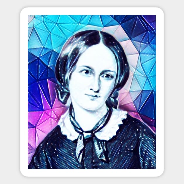 Emily Bronte Snow Portrait | Emily Bronte Artwork 6 Sticker by JustLit